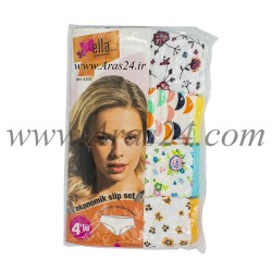 پک 4 عددی شورت زنانه الا کد طرح و رنگ 2-4209 | Ella Economic Slip Set 