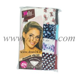 پک 4 عددی شورت زنانه الا کد طرح و رنگ 1-4211 | Ella Economic Slip Set 