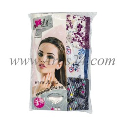 پک 3 عددی شورت زنانه الا کد طرح و رنگ 1-4603 | Ella Economic Slip Set 