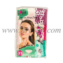 پک 3 عددی شورت زنانه الا کد طرح و رنگ 1-4610 | Ella Economic Slip Set 