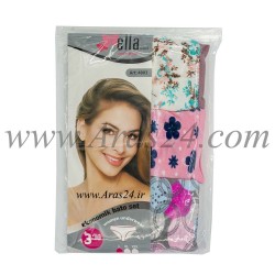 پک 3 عددی شورت زنانه الا کد طرح و رنگ 1-4803 | Ella Economic Slip Set 