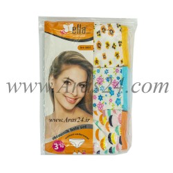 پک 3 عددی شورت زنانه الا کد طرح و رنگ 1-4805 | Ella Economic Slip Set 