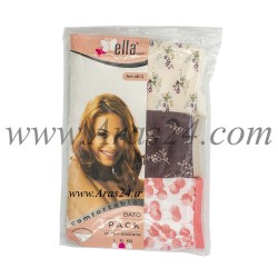 پک 3 عددی شورت زنانه الا کد طرح و رنگ 1-4812 | Ella Economic Slip Set 