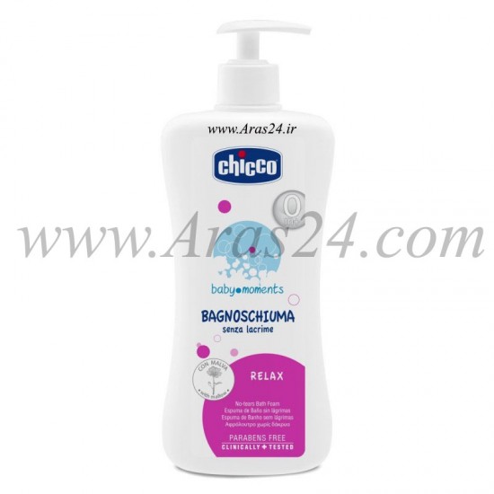 فوم شستشوی بچه چیکو 8058664111091 | Chicco Relax Baby Bath Foam 500 ml No tears formula