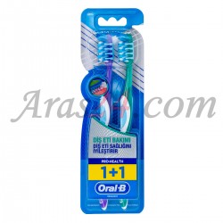 پک دو قلوی مسواک متوسط اورال بی پرو هلث | Oral-B Diş Fırçası 1+1 Pro Health Diş Eti Bakımı