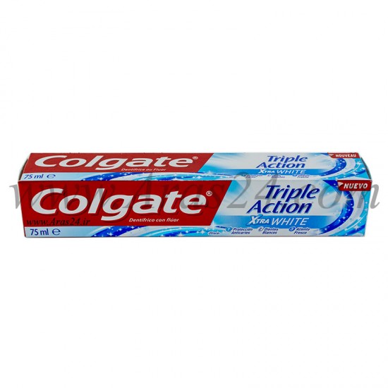خمیر دندان سفید کننده سه کاره کلگیت 8718951217386 | Colgate Triple Action Whitening Toothpaste 75 ml