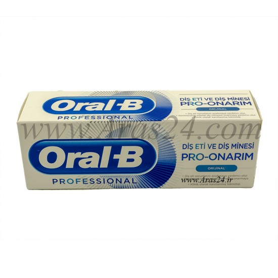 خمیر دندان اورال بی برای دندان های حساس | Oral-B Professional Pro-Onarım 50 ml Diş Macunu