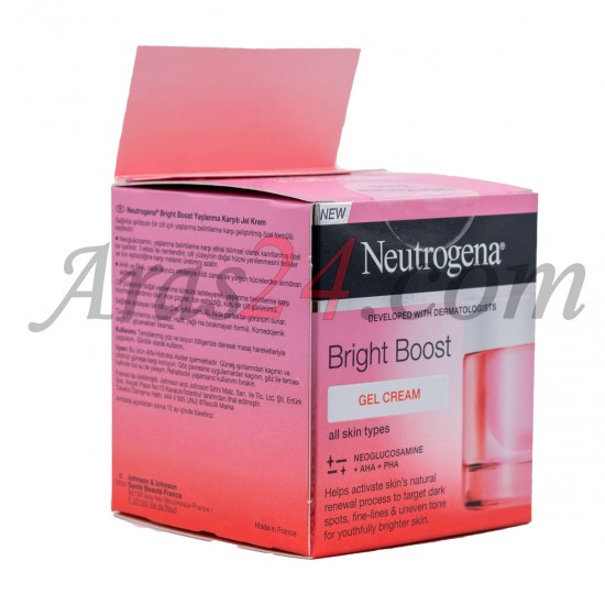 کرم ژل Neutrogena ضد پیری و درخشان کننده پوست نیتروژنا 50 میلی |  Bright Boost Gel Cream