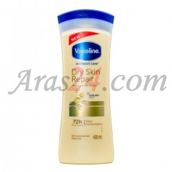 لوسیون بدن وازلین Vaseline | ترمیم کننده پوست خشک Dry Skin Repair حاوی عصاره جو دو سر | حجم 400 میلی 