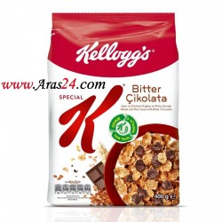 کورن فلکس کا گندم و برنج با شکلات تلخ اسپشیال کلاگز 400 گرم Kellogg's Special K Çikolatalı
