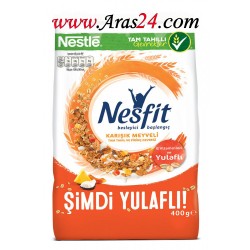 کورن فلکس رژیمی با طعم مخلوط میوه ها نسفیت نستله 400 گرم Nestle Nesfit Tam Tahıl ve Pirinç Gevreği Karışık Meyveli