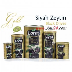 زیتون سیاه سایز درشت لوراس ترکیه 800 گرم خالص Loras Black Olive