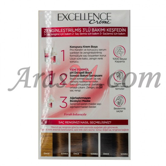 کیت رنگ مو لورال پاریس رنگ قهوه ای شماره 5 | LOREAL PARIS Excellence Creme