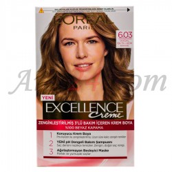 کیت رنگ مو لورآل پاریس رنگ قهوه ای طلایی روشن 6.03 | LOREAL PARIS Excellence Creme 