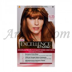 کیت رنگ مو لورآل پاریس رنگ قهوه ای شکلاتی 6.35 | LOREAL PARIS Excellence Creme 