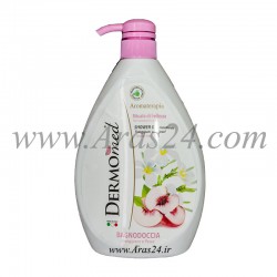 ژل شستشوی بدن درمومد عصاره یاسمن و هلو | Dermo Med Shower Gel Frangipani And Peach 1000 ml