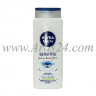 ژل دوش شستشوی بدن سر و صورت نیوآ سنسیتیو | Nivea Men Shower Gel Sensitive 500 ml  
