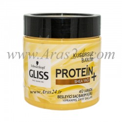 ماسک مو گلیس حاوی پروتئین و روغن شی باتر | Gliss 4ü 1 Arada Besleyici Saç Bakım Kürü 400ml