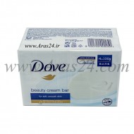 صابون زیبایی تمیز کننده داو بسته 4 عددی | Dove Beauty Cream Bar Original 4 x100 Gr 
