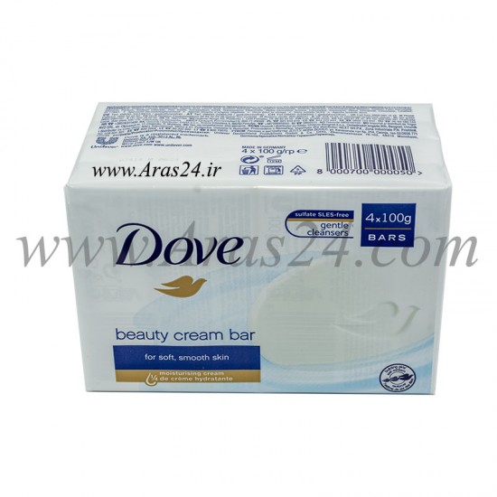 صابون زیبایی تمیز کننده داو بسته 4 عددی | Dove Beauty Cream Bar Original 4 x100 Gr