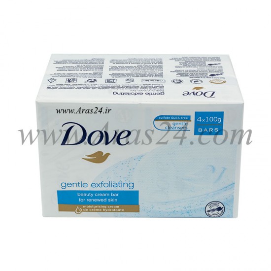 صابون زیبایی لایه بردار داو بسته 4 عددی | Dove Gentle Exfoliating Bar Soap 4 x100 Gr
