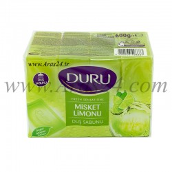 صابون حمام دورو رایحه لیمو بسته 4 عددی | Duru Fresh Duş Sabunu Misket Limonu 600 Gr 