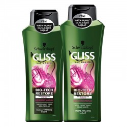 شامپو گلیس سبز تقویت کننده مو مخصوص موهای حساس و ضعیف شده 525 میلی لیتر Gliss Bio-Tech Restore 525 ml