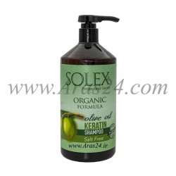 شامپو بدون نمک کراتینه سولکس حاوی روغن زیتون | Solex Salt Free Keratin Olive Oil Shampoo 1000 ml
