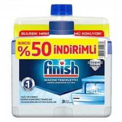 ست جرم گیر و بو گیر لیمویی ماشنین ظرفشویی فینیش دو تا 250 میلی لیتر Finish Makine Temizleyici 2 x 250 ml
