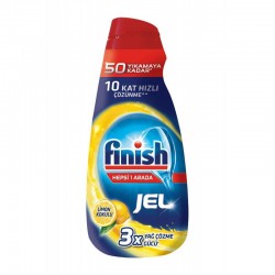 ژل ماشین ظرف شویی همه کاره فینیش رایحه لیمو 1000 میلی لیتر Finish Hepsi Bir Arada Jel 1000 ml