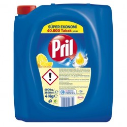 مایع ظرفشویی دستی پریل رایحه لیمو 4 کیلوگرم Prill Bulasik Deterjani Limon 