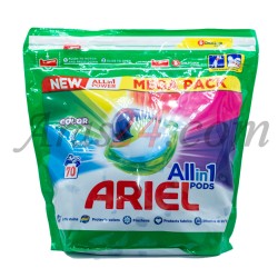 کپسول 70 عددی چند کاره لباس شویی آریل مناسب لباس های رنگی | Ariel All in One Pods